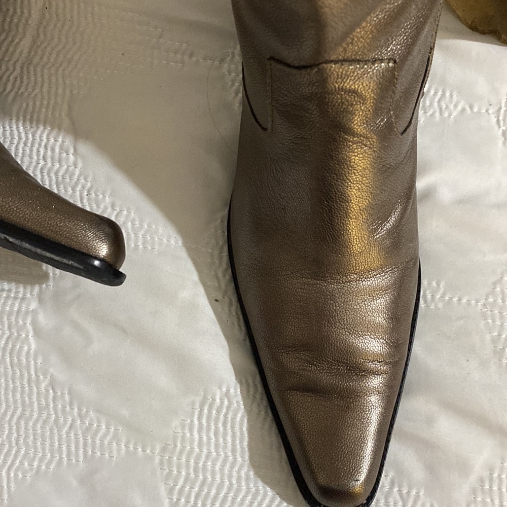 Stewart Weitzman Gold/Brown/Silver Boots - Picture 6 of 8